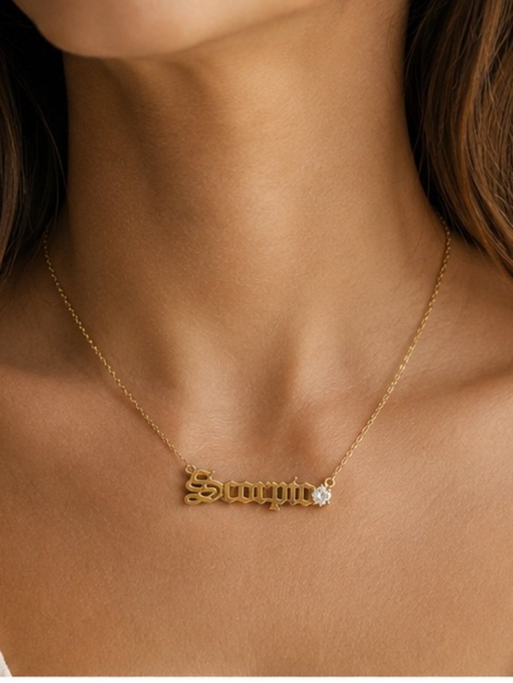 Melinda Maria RETIRED Scorpio Zodiac
Script Pendant Necklace